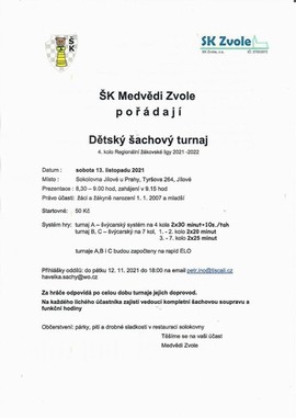 4. kolo RL Zvole - achov turnaj